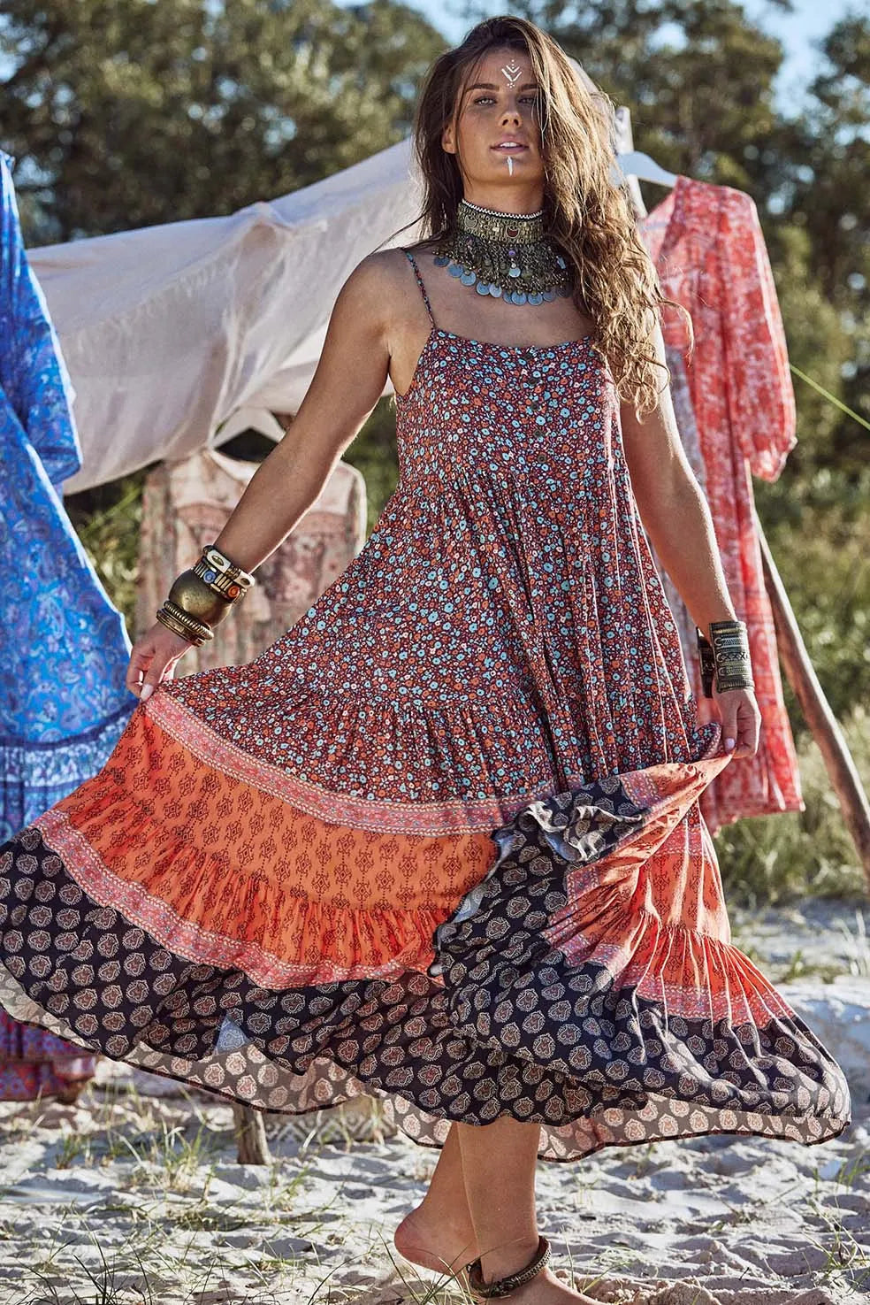 Spell dahlia online midi dress