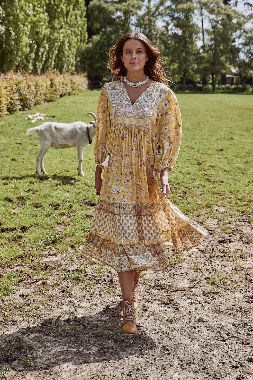 Saba Midi Dress with Pockets MALANG BOHEME